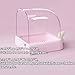 CXYYXF Bird Bath Box with Bottom Drain Hole, Hanging Bird Bathtub Shower Box, Bird Cage Accessory for Parakeet Canary Budgerigar Lovebirds Conure Cockatiel, Easy Cleaning (Pink,S)