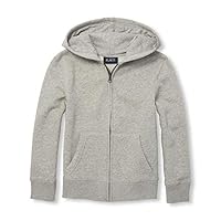 The Children's Place Boys Hoodie Sweatshirt, Zip Up, Lt Grey Single, Large US