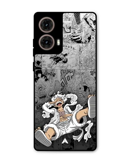 Image of Premium Anime 2 Case for Moto Edge 50 Fusion (Glossy Finish) Soft-Touch Metal TPU Back Cover, Shockproof, Designer, Aesthetic Mobile Phone Case