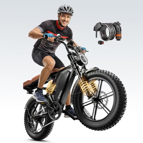 TST Electric Bike for Adults, 1500W Peak Motor 28 MPH Off-Road Ebike, 48V 15AH Removable Battery, 20x4.0 Fat Tire E-Bike with Dual Suspension, APP & LCD, UL 2849 Certification