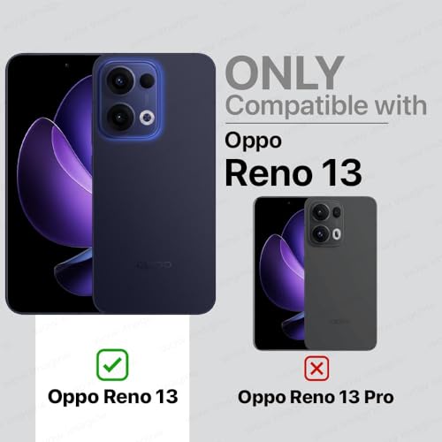 Image of WOW IMAGINE Shock Proof Clear Protective Back Case for Oppo Reno 13 5G - AirEDGE Technology | 360 Degree Camera Protection | Transparent Hybrid Back Case Mobile Cover - Black