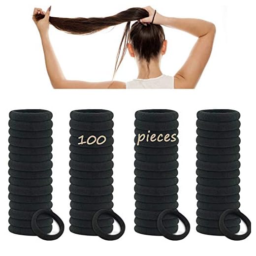 Hair Ties Hair Bands 100 Pack for Girls Teens Women for All Kind of Hair Birthday Easter Christmas Gift Stocking Stuffers