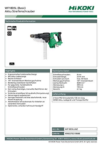 HiKOKI DH18DSL (Basic) Akku-Bohrhammer,(18V) – Bild 3