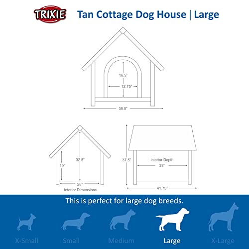 Trixie Pet Products Nantucket Dog House, Large, Gray/White #TOP6