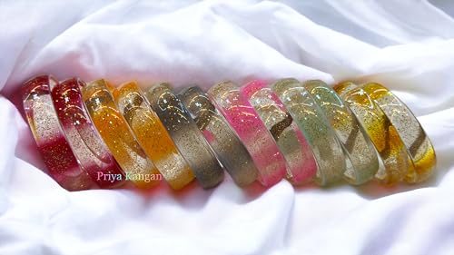 Sparkling Glass Bangle Kada - 2.60 (Medium)