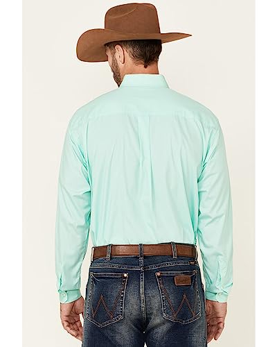 Cinch Western Shirt Mens L/S Logo Pocket Button Down Green MTW11042374