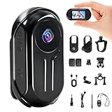 Pudet Luo Mini Kamera Action, 160 Minuten Aufnahmezeit Action Cam Mini, 1080P HD & 120° Weitwinkel Bodycam mit Automatischem Nachtsichtmodus