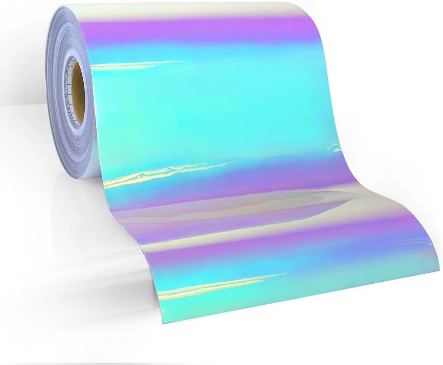 HOMSUN Rainbow Vinyl Glossy Holographic Easy to Weed for DIY Home Adhesive Vinyl Roll for All Cup Car Decal, Scrapbooking Home Outdoor Decor, Sticker DIY (Mini Rainbow holography, 6 x 48 Inch)-image-22