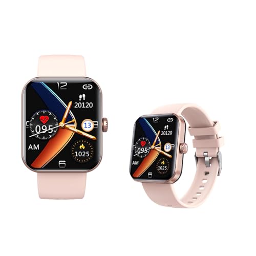 Genérico 2025 Reloj Inteligente - 𝐫𝐞𝐥𝐨𝐣 𝐝𝐢𝐚𝐛𝐞𝐭𝐞𝐬 1.9' Reloj Pulsometro Hombre 50 Modos Deportivos Presión Arterial F57L0520,Pink