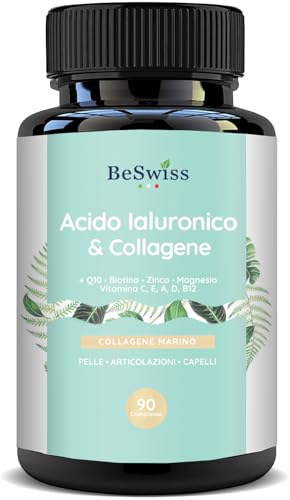 COLLAGENE MARINO con Acido Ialuronico 90 Giorni BeSwiss - Collagene idrolizzato