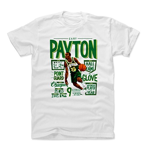 500 LEVEL Gary Payton Shirt (Cotton, Large, White) - Gary Payton Position G