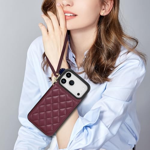 Étui compatible avec iPhone 16 Pro rabat cuir sangle or rose