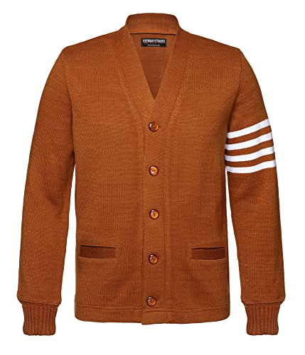 Image of Stewart & Strauss Cardigan Varsity Letter Sweater | American style button front letter sweater knit since 1977, heavyweight and ready for chenille letters and patches