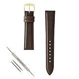 【Amazon.co.jp限定】 BAMBI 腕時計 ベルト 牛革 10㎜ ~ 20㎜ 抗菌防臭 レザー バンド 時計 交換ベルト ダークブラウン BCE115BM-G