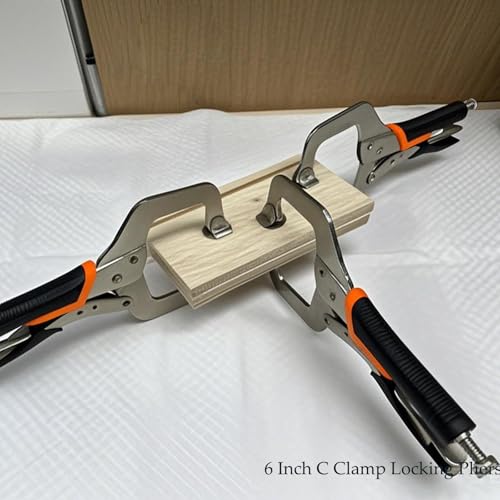 Image of HOZEON 3 PCS 6 Inch C Clamp Locking Pliers, Heavy Duty Welding C Clamp Pliers with Swivel Pads, Vise Grip Locking Pliers Face Clamps for Woodworking, Welding, Building