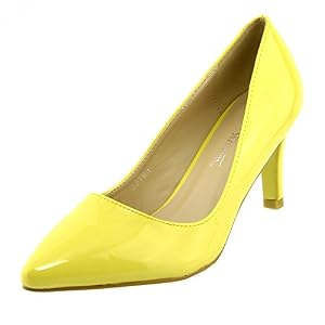 Kick Footwear Womens court shoes Ladies smart mid high heel work office formal shoes