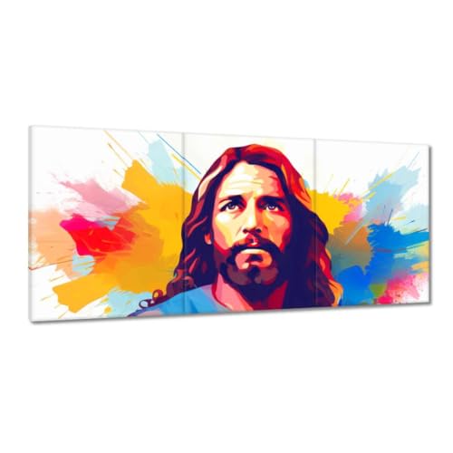 Peinture imprimée sur toile Jésus 150x70cm pour habiller un grand mur vide avec élégance