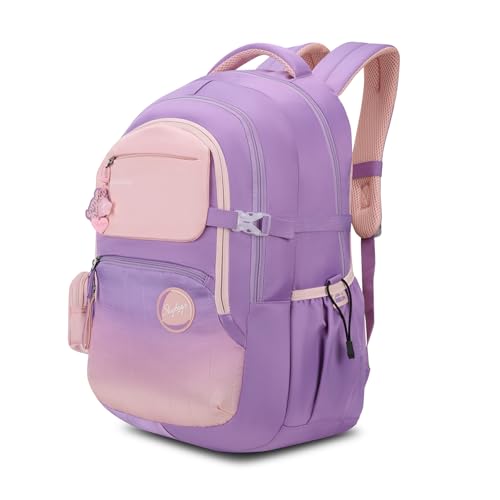 Image of Skybags Riva 37L Casual Backpack for Girls with 3 Compartments & Adjustable Shoulder Strap | 16 Inch Padded Laptop Sleeve | Detachable Happy Pouch & Secret Pocket | Perfect for School & Travel