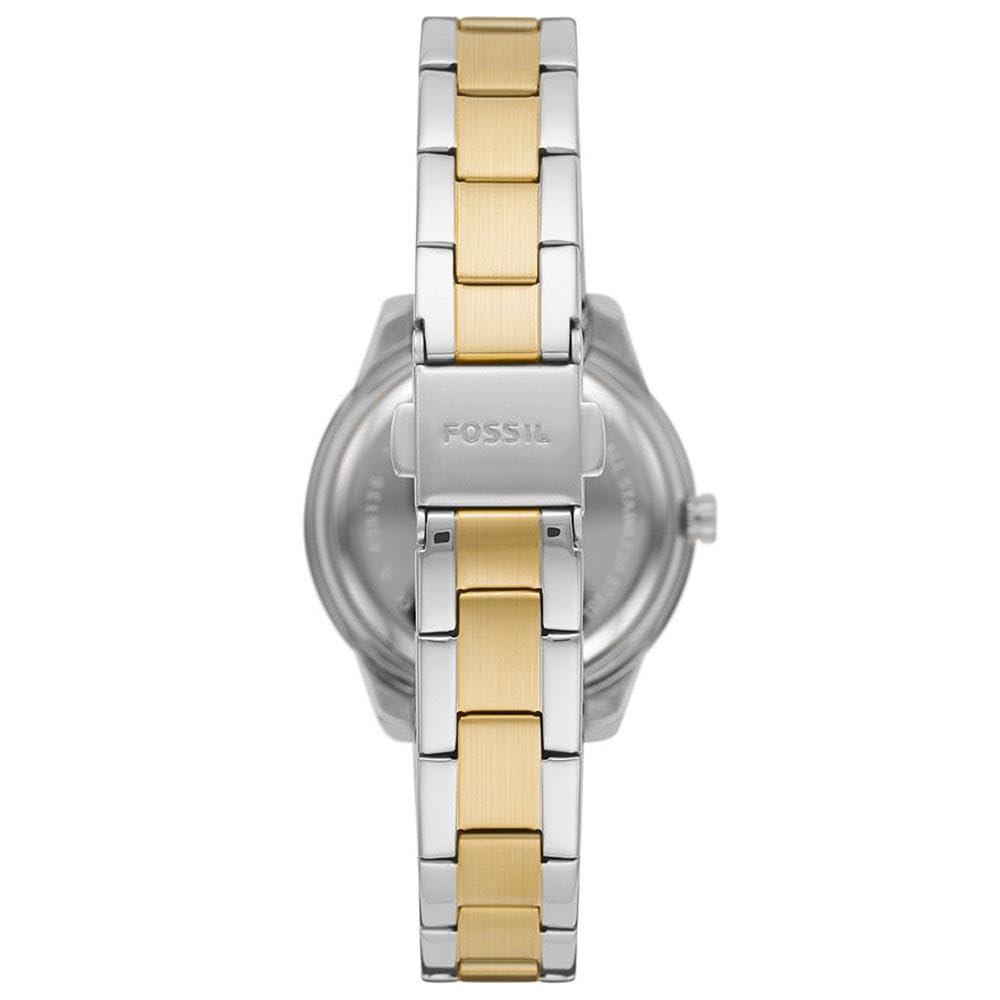 Fossil Orologio Stella per donna, Movimento al quarzo con data a tre lancette e cinturino in acciaio inossidabile