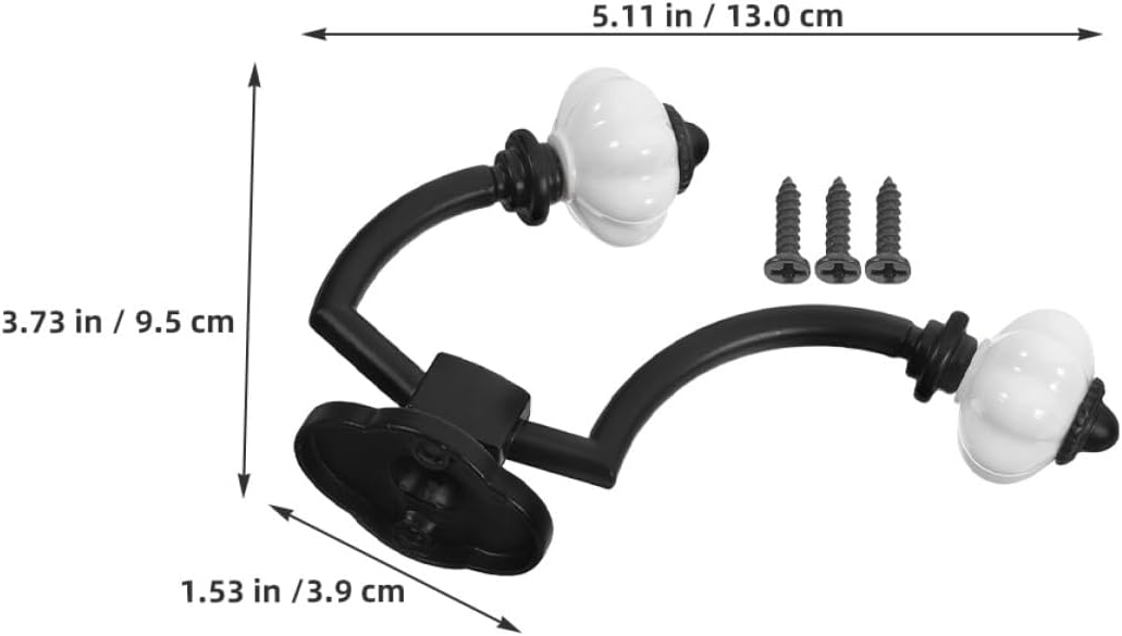 5pcs Vintage Zinc Alloy Double Prong Coat Hooks Retro Wall Mounted Key and Hat Hangers for Home Storage and Organization