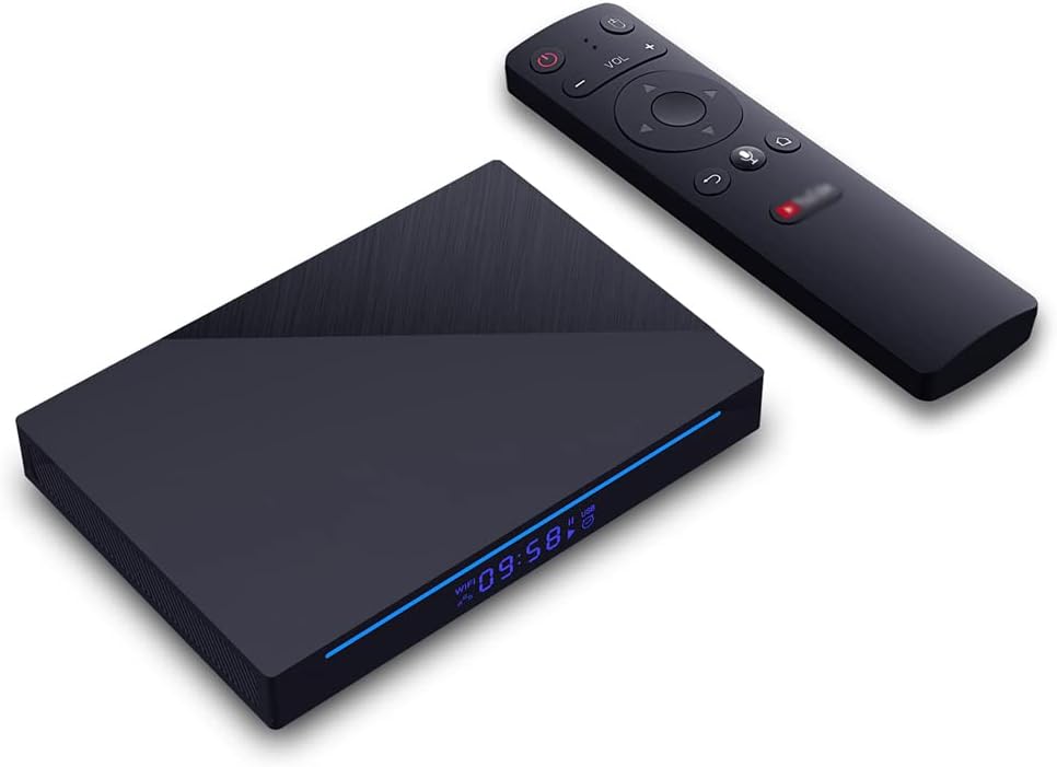 Media Player, Smart TV Box with Remote Control, High-Definition Imaging Effect, Ultra-Large Capacity, Digital Set Top Box, for Home Entertainment