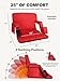 powerful xishan 25'' Wide Dual-Side Heated Stadium Seat with Back Support, Valentines Day Gifts for Her Him, Portable Foldable Chair for Outdoor Bleachers Camping Games (1, Black)