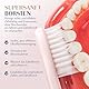 Royal Denta Silver Super Soft Zahnbürsten 4-Pack - Extra weiche Borsten für empfindliche Zähne & Zahnfleisch, Doppellänge Borsten für Interdentalreinigung, Silberpartikel gegen Bakterien, Mehrfarbig