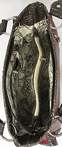 Western Women's Fashion Sugar Skull Embroidery Handbag Purse in 6 Colors3