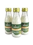 Delamere Semi Skimmed COWS Milk Glass Bottles 97ml (12) Ideal for Guesthouses & Hotels