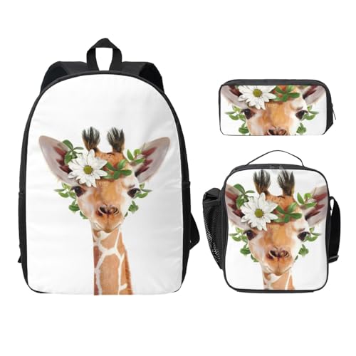 Sac à dos à imprimé girafe EdWal pour soulager le dos des collégiens
