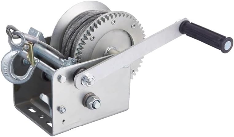 Hand Winch Boat Winch, Hand Lock Winch Lifting Tools Equipment Machine to Pull Things for Trailer, Boat or ATV Towing
