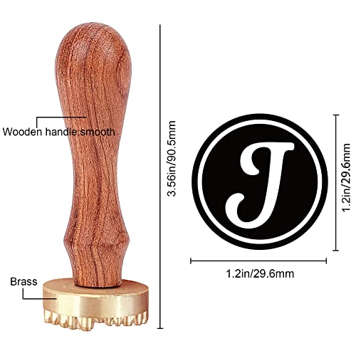 CRASPIRE Letter Ice Stamp J Ice Cube Stamp Ice Branding Stamp with Removable Brass Head & Wood Handle Vintage Ice Stamp for DIY Crafting Cocktail Whiskey Mojito Drinks Bar Making - Image 2