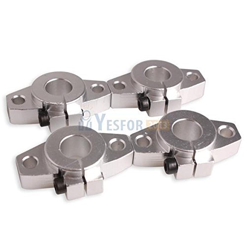 AST Works 4PCS SHF12 12mm Aluminum Linear Motion Rod Rail Shaft Support