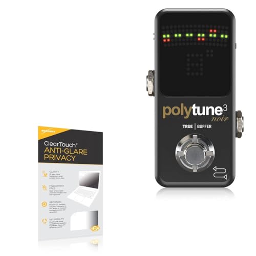 BoxWave Screen Protector Compatible with TC Electronic Polytune 3 Noir - ClearTouch Anti-Glare Privacy (2-Pack), Privacy Screen Protector Flexible Film Anti-Glare