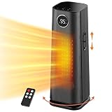 KopBeau Electric & Portable Remote Space Heater w/Thermostat, 1500W Oscillating Ceramic Tower Heater