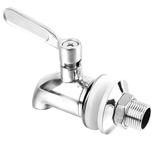 Bekith 2 Pack Beverage Dispenser Replacement Spigot, Stainless Steel Polished Finished Water Drink Dispenser Replacement Faucet #TOP2