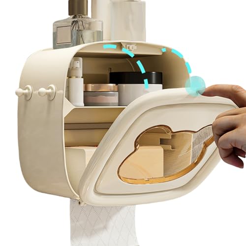 Portarrollos De Papel Higiénico De Pared,Soporte para Toallitas De Pared En Baño - Organizador De Toallitas Faciales con Estante para Hogar, Cocina, Salón, Y Coche
