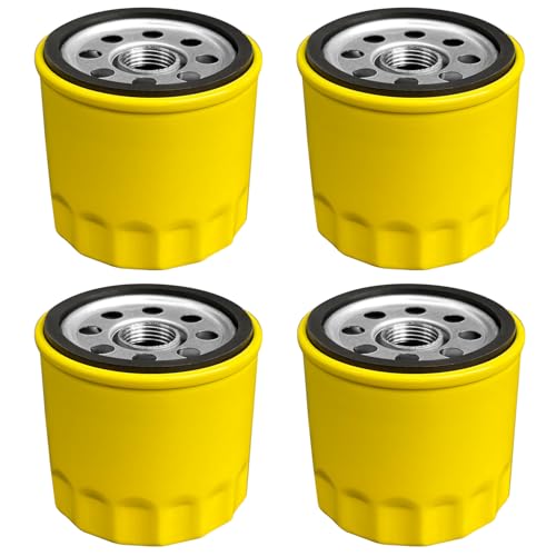 4 Pack 52 050 02-S Oil Filter Compatible with Kohler M18 M20 SV715 SV725 SV735 CV13S CV15S CV22S Engine 52 050 02 5205002S 52 050 02-S1 Pro Performance Lawn Mower Oil Filter