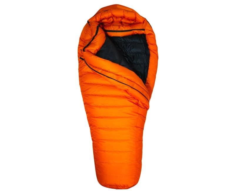 Western Mountaineering Bison GWS Expedition Sleeping Bag -40F Down Persimmon Black 6ft 0in Left Zip