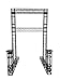 Black 10.6 ft. Height 6.56 ft. Width Double Tier Truss Arch System With Built-In 3.7 ft. Totems