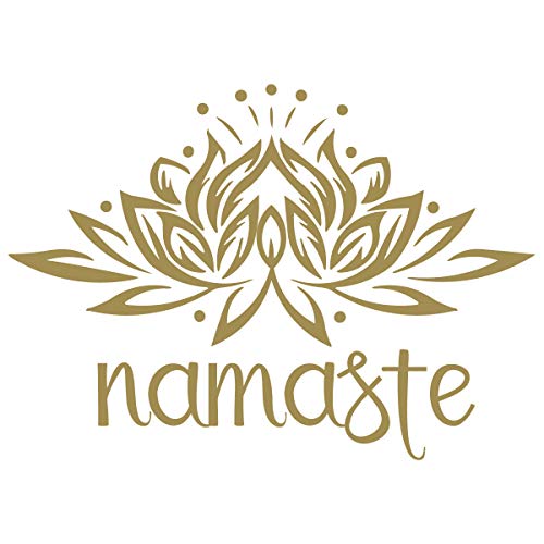 32"x24" Namaste Lotus Flower Wall Decal Sticker Color Choices Mural Yoga Zen Meditation Relax Wall Decal Sticker Art Mural Home Décor Quote
