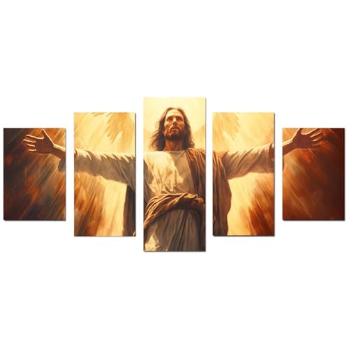 Image chrétienne inspirante de Jésus Christ pour décoration de famille et salon chaleureux