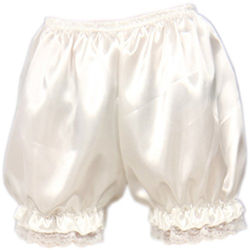 Patiky Womens Lolita Lace Pumpkin Pants Bloomers Shorts Cute Security Short Pants for Girl NK02 (White)