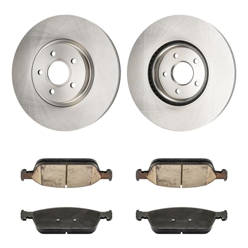 Image of KAX Front Brake Kit Fits Ford Escape 2013-2017 2.0T, Escape 2013-2016 1.6T | OE Brake Rotors and Ceramic Brake Pads for Ford Transit Connect 2014-2018, Automotive Replacement Brake Kit