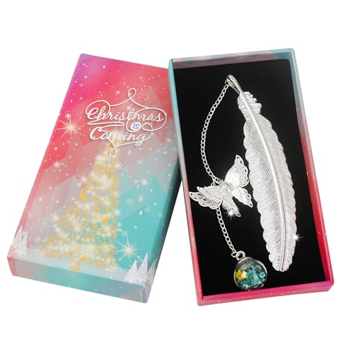 Cadeau Femme Noel Idee Marque Page Metal Plume Cadeau Noel Anniversaire Femme Maman Fille Copine Maitresse Calendrier L'avent Utile Gadget Insolite