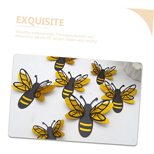 Wall Art Decor - 3 Sets Art Three-Dimensional Diy Mural D Decorative Animals Wall Decals For Pattern Nursery Baby Bumblebee Layered Bee Home Kids Honey Ornaments Decor Of Black Decorations ( Color : B #TOP4