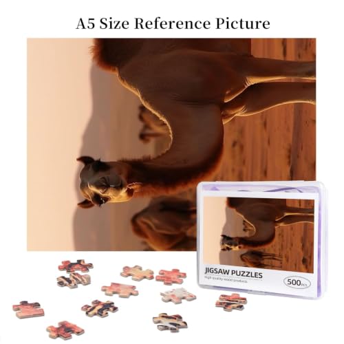 500 Piece Puzzles for Adults Personalized Wooden Puzzles Camel Walking Jigsaw Puzzles Gift Custom Puzzle from Photos Challenging Puzzles for Family Wedding Christmas Birthday Gifts 20.4 x 15 in - Image 6