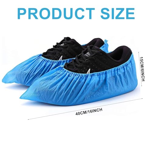Schuhüberzieher Schuhüberzieher Einweg Überzieher Schuhe Überziehschuhe Wasserdicht Schuh Überzieher Einweg Überschuhe Robuste Shoe Covers Disposable für Haushalt Labor Bau Garten Fabrik 100 Stücke