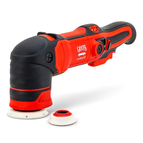 Griot's Garage G13 Mini Long-Throw Orbital Polisher, Small Buffer Polishing Machine for Car Detailing and Paint Correction, Includes 2” and 3” Backing Plates, 13mm Orbit Size, 10913