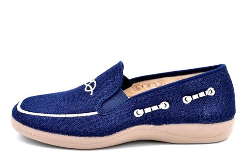 Zapatillas de lona de algodón hombre con elásticos y suela de caucho